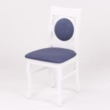 SCAUN LUCKY CU SPATAR OVAL STOFA PLUS - Alb