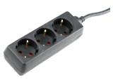Prelungitor Alimentare AS SCHWABE 3m 3 Prize 16A 3G1,5mm&sup2; PVC Negru 11332