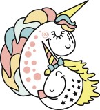Cumpara ieftin Sticker decorativ, Unicorn, Multicolor, 66 cm, 7431ST-1, Oem