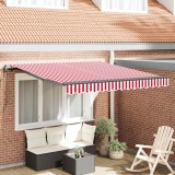 vidaXL Cortina Retractabilă Roșu și Alb 350 x 250 cm 3330273