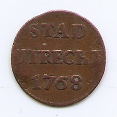 Olanda Utrecht 1 Duit 1768 - Cupru, 21.5 mm KM-91