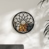 VidaXL Oglindă rotundă negru 40x3 cm fier pentru utilizare &icirc;n interior 3093536