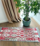 Cumpara ieftin Covor traditional, cu doua fete,gri-bej, dimensiunea 60x120 cm