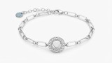 Cumpara ieftin Bratara din Argint 925 cu Zale Alungite si Medalion Heart Mandala, 17 cm + 3 cm,