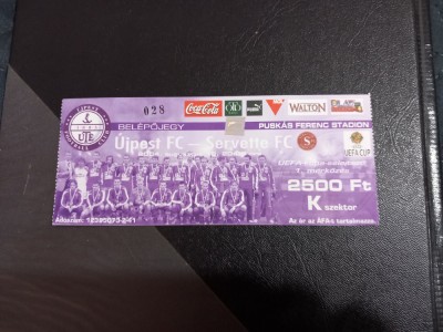 Bilet FC Ujpest - FC Servette foto