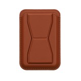Card pocket Universal Kwmobile pentru telefoane, Maro, Piele ecologica, KWM0000199F005C