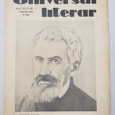 REVISTA 'UNIVERSUL LITERAR', ANUL XLVI, NR. 1, 1 IANUARIE 1930