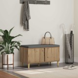 vidaXL Bancă pentru hol cu pernă Stejar Artizanal 60 x 38 x 46 cm 891535
