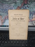 Statute Banca Stefan cel Mare Targu Jiu 1907, Editie Princeps, Carte Bibliofilie, Societate Cooperativa Credit si Economie Oancea, Covurlui