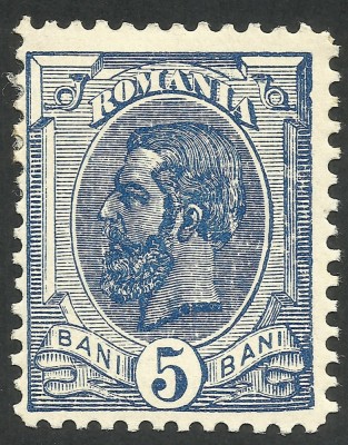 EROARE CAROL I 1893 SPIC DE GRAU Fil.PR - LIPSA CHENAR / DREAPTA RETUS EFIGIE foto