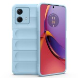 Husa Wave din Silicon compatibila Motorola Moto G84 Anti-Shock, Albastru deschis, Oem