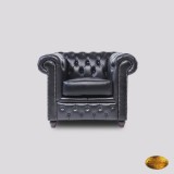 Fotoliu Chesterfield 1 loc Brighton FT Negru