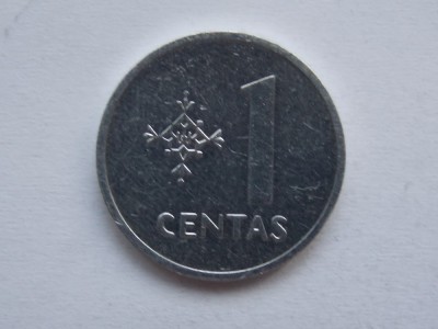 1 CENTAS 1991 LITUANIA foto