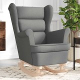 vidaXL Scaun balansoar, gri &icirc;nchis, 74x90x102 cm, material textil