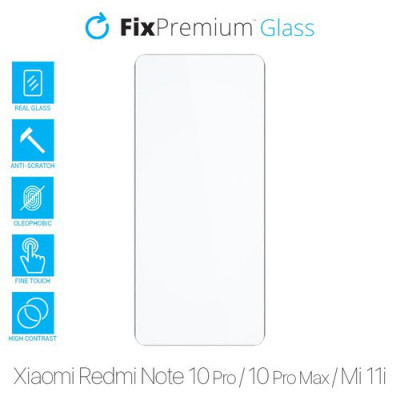 FixPremium Glass - Sticlă securizată pentru Xiaomi Redmi Note 10 Pro, 10 Pro Max, Mi 11i &amp;amp; Poco F3 foto