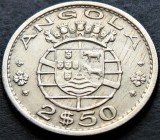 Cumpara ieftin Moneda exotica 2.5 ESCUDOS - ANGOLA, anul 1969 * cod 272, Africa