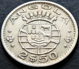 Cumpara ieftin Moneda exotica 2.5 ESCUDOS - ANGOLA, anul 1969 * cod 272, Africa