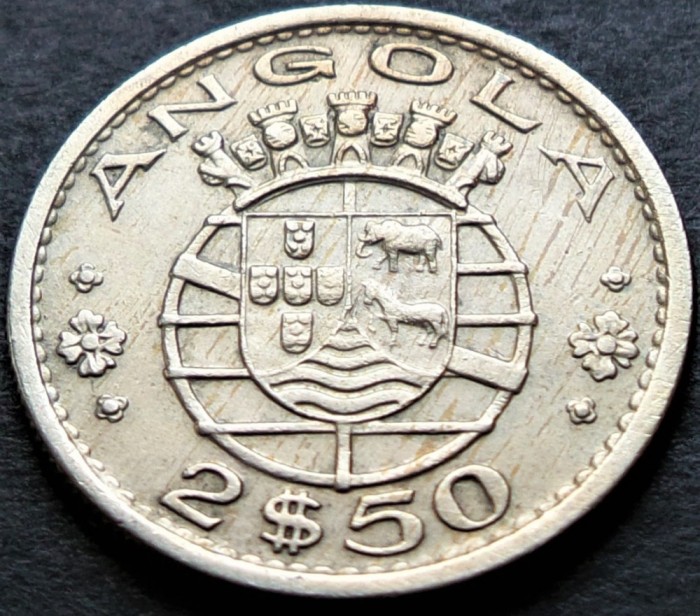 Moneda exotica 2.5 ESCUDOS - ANGOLA, anul 1969 * cod 272