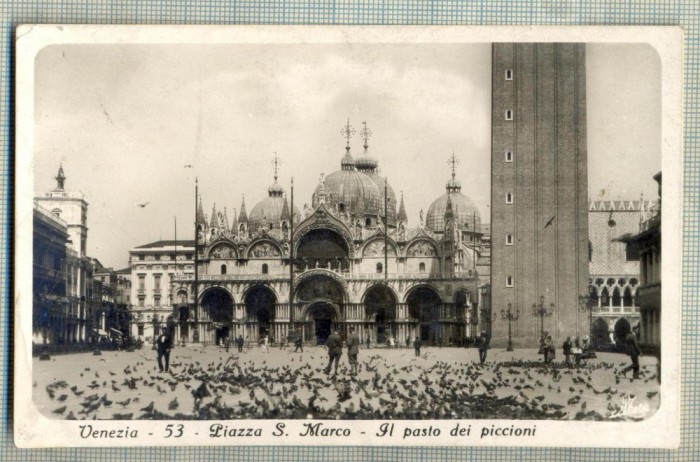 AD 352 C. P. VECHE -VENEZIA-PIAZZA S. MARCO-IL POSTO DEI PICCIONI-1931 BUCURESTI