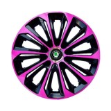 Set 4 capace roti 14 inchi (R14) Extra Strong Pink, Compatibile Cu Skoda, Autohelix MSA