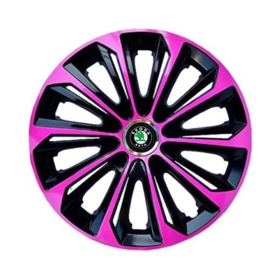 Set 4 capace roti 16 (R16) Extra Strong Pink, Compatibile Cu Skoda foto