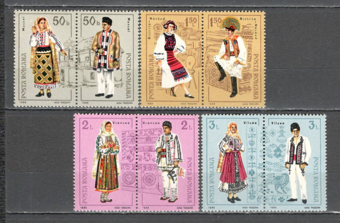 Romania.1985 Costume populare-perechi ZR.767