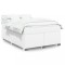 vidaXL Pat box spring cu saltea, alb, 140x200 cm, piele ecologică 3288425
