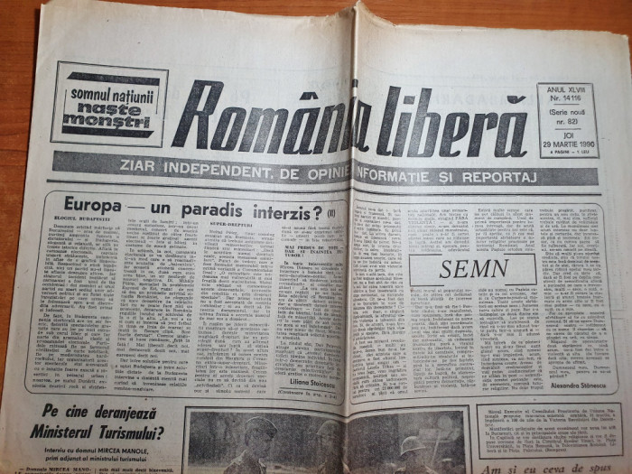 romania libera 29 martie 1990-aura urziceanu multumeste