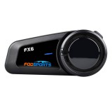 Intercom de motocicleta Fodsports FX6, Bluetooth 5.0, raza 1000m, conectare 6 utilizatori, rezistent la apa IP65