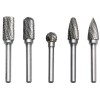 Trusa 5 Freze Biax de Carbura Mari din Otel Tungsten pentru Metal, Lemn si alte materiale, Diamentru Varf 12 mm si Tija Prindere 6 mm