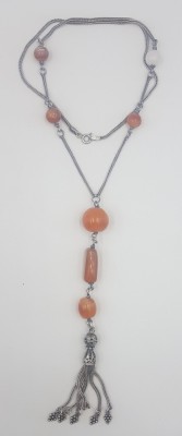Superb colier vintage din argint si agate manopera fina foto