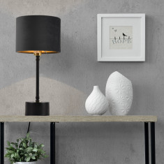Lampa de masa Deventer 1 x E14 negru/aramiu/gri [lux.pro] HausGarden Leisure