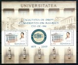 Romania 2009, LP 1851 a, Facultatea de Drept Bucuresti colita, MNH! LP 22,80 lei