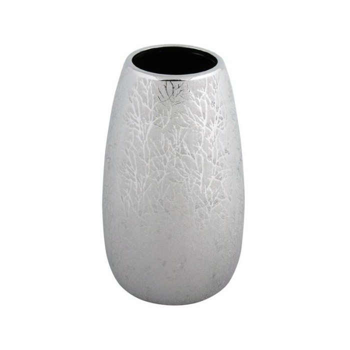 Vaza decorativa din ceramica, Argintiu, 15x26 cm, ATU-080963