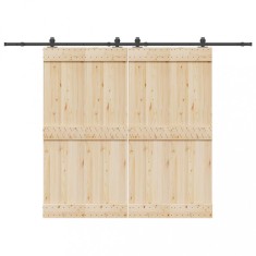 Gossi set feronerie pentru usi glisante, negru, 305 cm, otel