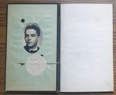 Carnet de student Universitatea Cluj 1943-47 cu timbre fiscale romane &amp; maghiare