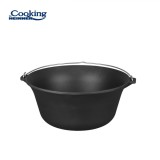 Ceaun fonta pura 22L, 49x23 cm, negru, pentru gatit lent si uniform