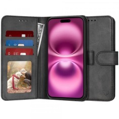 Husa pentru Apple iPhone 16 Plus, Techsuit, Diary Book, Neagra