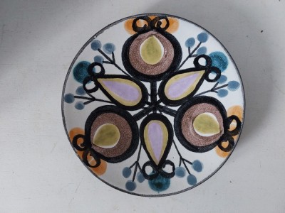 Farfurie ceramica daneza vintage (anii 1960), Noomi Backhausen Soholm Stentoj, 20cm diametru x 3 cm inaltime foto