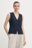 BOSS vestă culoarea bleumarin, un singur r&acirc;nd de nasturi, 50548493