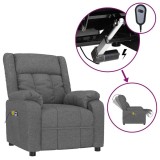 Cumpara ieftin Fotoliu de masaj electric rabatabil, gri inchis, textil