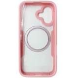 Husa tip 360, spate si fata, plastic si TPU roz, magnet, pentru Apple iPhone 16