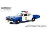 Macheta 1975 Plymouth Fury Osage County Sheriff 1:24 replica metal Albastru Alb