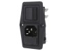 Conector Alimentare AC BULGIN C14 10A 250VAC BVB01/Z0000/10 Soclu Tată