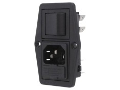 Conector Alimentare AC BULGIN C14 10A 250VAC BVB01/Z0000/10 Soclu Tată