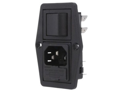 Conector Alimentare AC BULGIN C14 10A 250VAC BVB01/Z0000/10 Soclu Tată foto