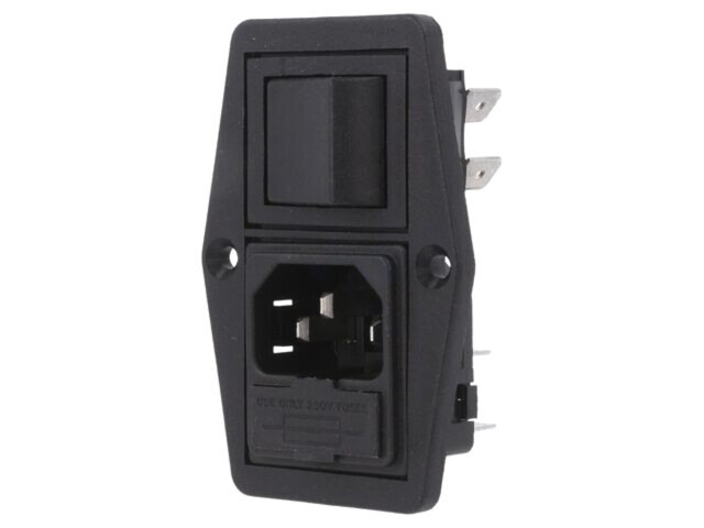 Conector Alimentare AC BULGIN C14 10A 250VAC BVB01/Z0000/10 Soclu Tată