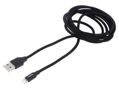 Cablu USB 2.0 Apple Lightning - High Speed, mufe USB A și Lightning foto