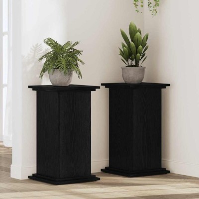 vidaXL Suport pentru plante Stejar negru 33 x 33 x 60 cm Lemn compozit 869236 foto