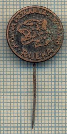 Y 431 INSIGNA-MODNA KRZNARIJA LEOPARD -RIJEKA- IUGOSLAVIA-PENTRU COLECTIONARI